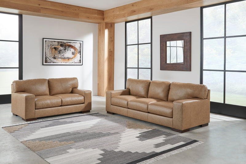 Lombardia Tumbleweed Leather Living Room Set - Gate FurnitureLiving Room Set
