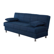 London 75 in. Convertible Sleeper Sofa in Dark Blue with Storage - Gate FurnitureSleeper Sofa