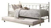 Lorena White Metal Daybed with Trundle - Gate FurnitureDaybed