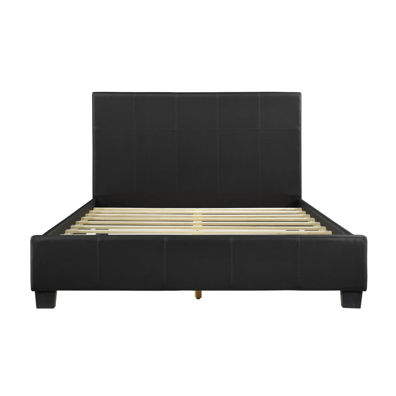 Lorenzi Black Upholstered Platform Bedroom Set - Gate FurnitureBedroom Set