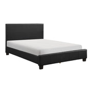 Lorenzi Black Upholstered Platform Bedroom Set - Gate FurnitureBedroom Set