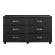 Lorenzi Black Upholstered Platform Bedroom Set - Gate FurnitureBedroom Set