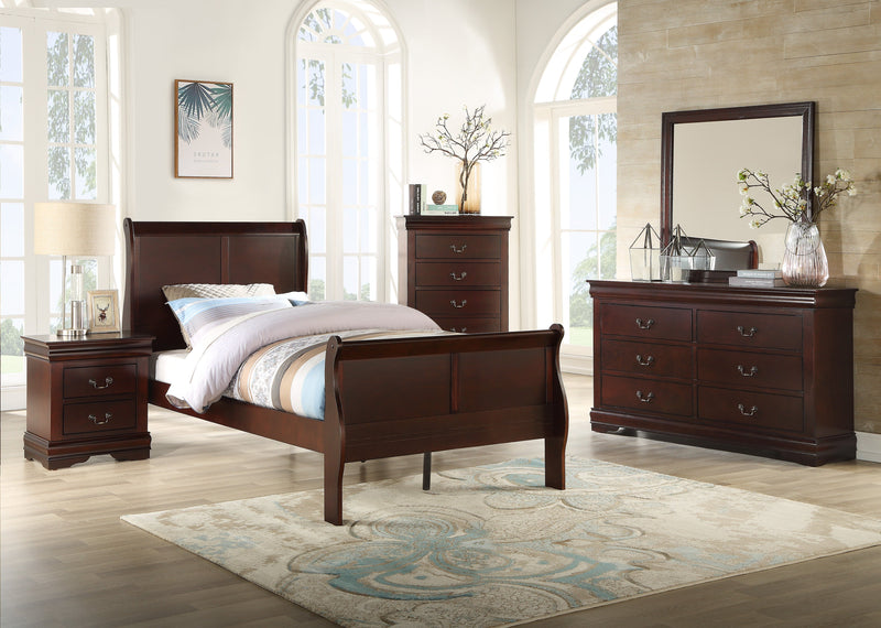 Louis Philip Cherry Sleigh Youth Bedroom Set - Gate FurnitureYouth Bedroom Set