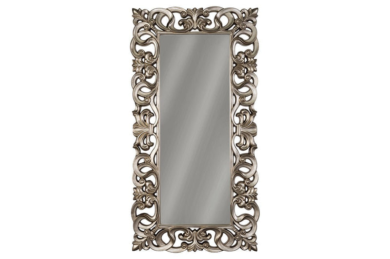Lucia Antique Silver Finish Floor Mirror - Gate FurnitureOther Products