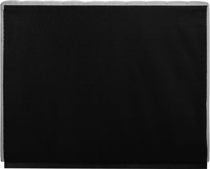 Lucia Linen Textured Fabric Full Bed Grey - LuciaGrey-F