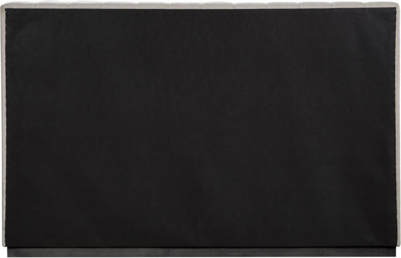 Lucia Linen Textured Fabric King Bed Beige - Gate FurnitureKing Bed