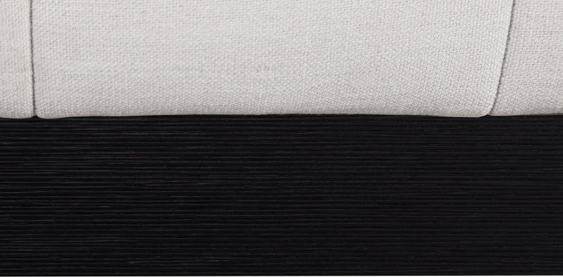 Lucia Linen Textured Fabric King Bed Beige - Gate FurnitureKing Bed