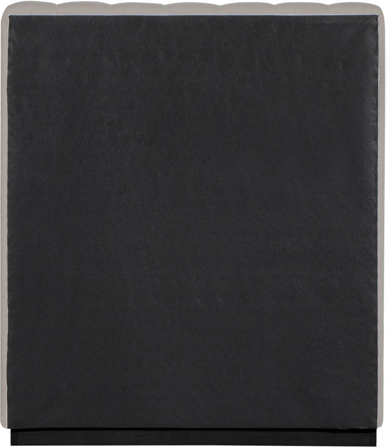 Lucia Linen Textured Fabric Twin Bed Grey - Gate FurnitureTwin Bed