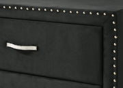 Lucinda Black Upholstered Wingback Panel Bedroom Set - Gate FurnitureBedroom Set