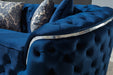 Lupino Blue Velvet Sofa & Loveseat - LUPINOBLUE-SL