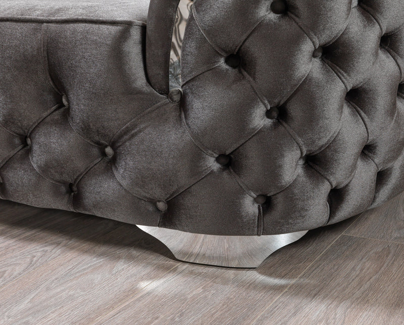 Lupino Gray Velvet Sofa & Loveseat - Gate FurnitureLiving Room Set