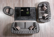 Lupino Gray Velvet Sofa & Loveseat - Gate FurnitureLiving Room Set