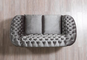 Lupino Gray Velvet Sofa & Loveseat - Gate FurnitureLiving Room Set