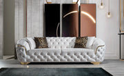 Lupino Ivory Velvet Sofa & Loveseat - LUPINOIVORY-SL