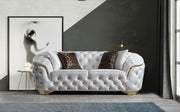 Lupino Ivory Velvet Sofa & Loveseat - LUPINOIVORY-SL