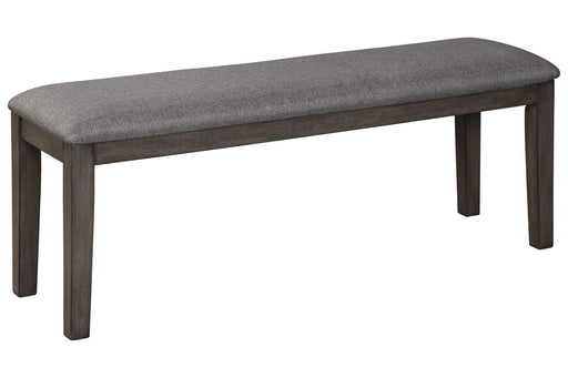 Luvoni Dark Charcoal Gray Dining Bench - D464-00 - Gate Furniture