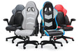 Lynxtyn Black/Gray Home Office Desk Chair - H400-09A - Gate Furniture