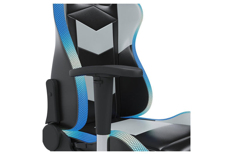 Lynxtyn Black/Gray Home Office Desk Chair - Gate FurnitureGaming Chair