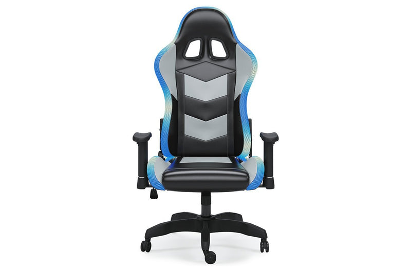 Lynxtyn Black/Gray Home Office Desk Chair - Gate FurnitureGaming Chair