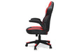 Lynxtyn Red/Black Home Office Chair - H400-05A - Gate Furniture