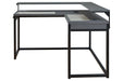 Lynxtyn Two-tone Home Office L-Desk - H400-24 - Gate Furniture