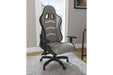 Lynxtyn White/Gray Home Office Desk Chair - H400-08A - Gate Furniture