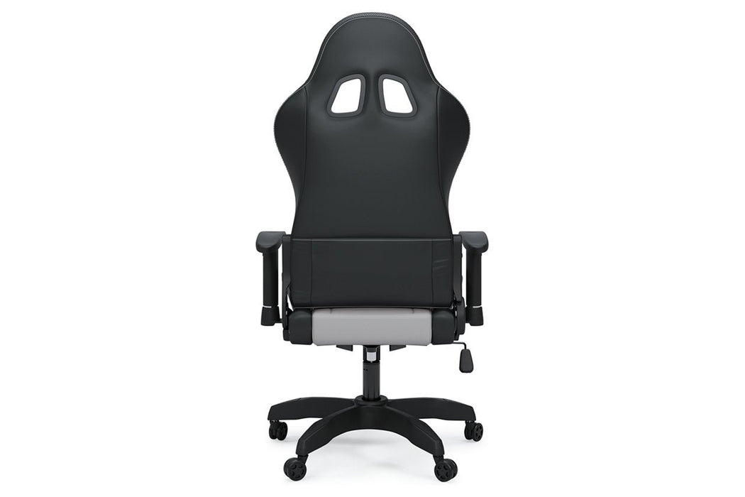 Lynxtyn White/Gray Home Office Desk Chair - H400-08A - Gate Furniture