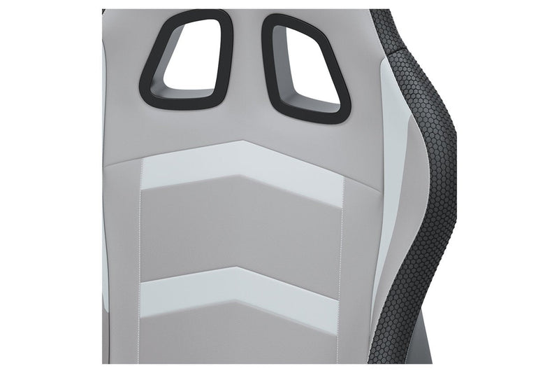Lynxtyn White/Gray Home Office Desk Chair - Gate FurnitureGaming Chair