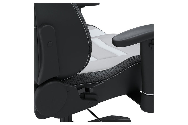 Lynxtyn White/Gray Home Office Desk Chair - Gate FurnitureGaming Chair