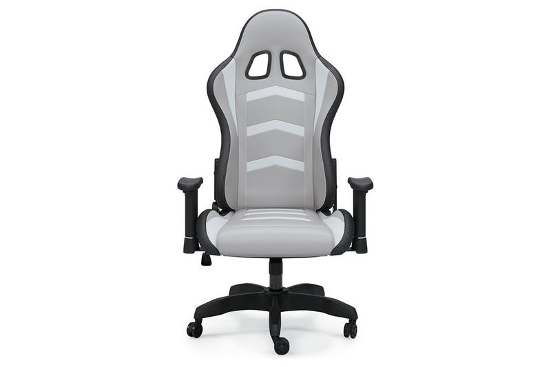 Lynxtyn White/Gray Home Office Desk Chair - Gate FurnitureGaming Chair