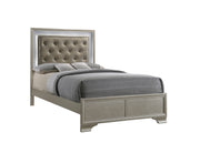 Lyssa Champagne Full LED Upholstered Panel Bed - Gate FurnitureFull Bed