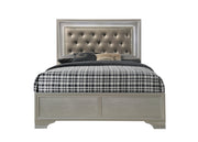 Lyssa Champagne Full LED Upholstered Panel Bed - Gate FurnitureFull Bed