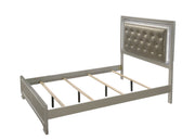 Lyssa Champagne Full LED Upholstered Panel Bed - Gate FurnitureFull Bed