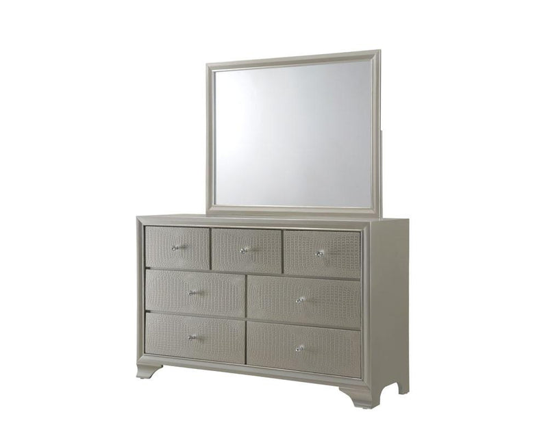 Lyssa Champagne LED Panel Bedroom Set - Gate FurnitureBedroom Set