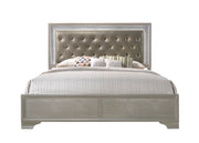 Lyssa Champagne LED Upholstered Panel Bedroom Set - Gate FurnitureBedroom Set