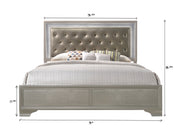 Lyssa Champagne LED Upholstered Panel Bedroom Set - Gate FurnitureBedroom Set
