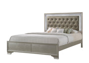 Lyssa Champagne LED Upholstered Panel Bedroom Set - Gate FurnitureBedroom Set