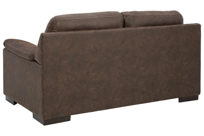 Maderla Walnut Loveseat - Gate FurnitureLoveseat