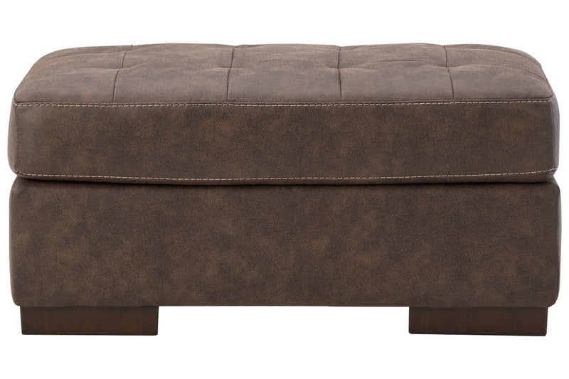 Maderla Walnut Ottoman - Gate FurnitureOttoman