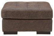 Maderla Walnut Oversized Accent Ottoman - Gate FurnitureOttoman