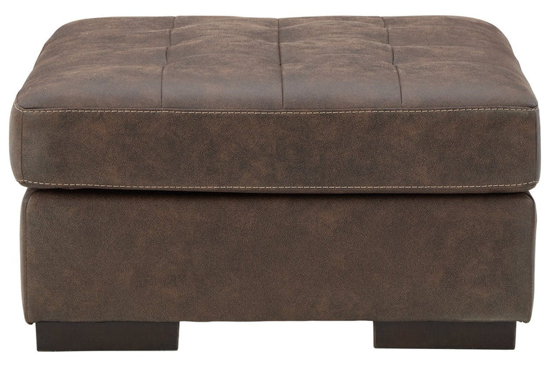 Maderla Walnut Oversized Accent Ottoman - Gate FurnitureOttoman