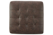 Maderla Walnut Oversized Accent Ottoman - Gate FurnitureOttoman