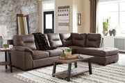 Maderla Walnut RAF Sectional - Gate FurnitureSectional