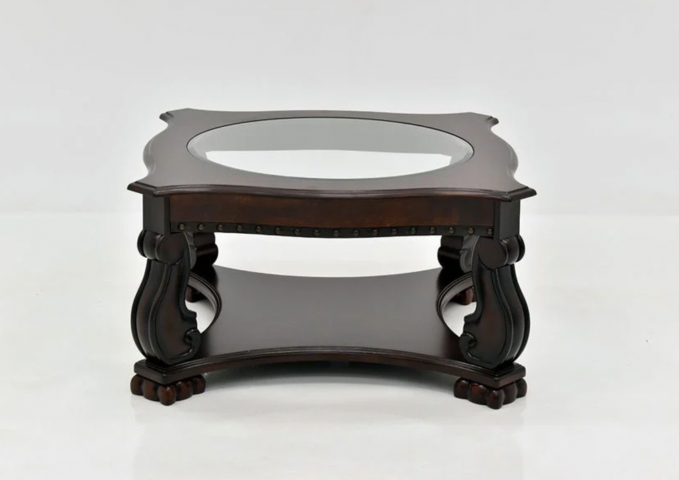 Madison Brown Wood Coffee Table with Casters - 4320-04 - Gate Furniture