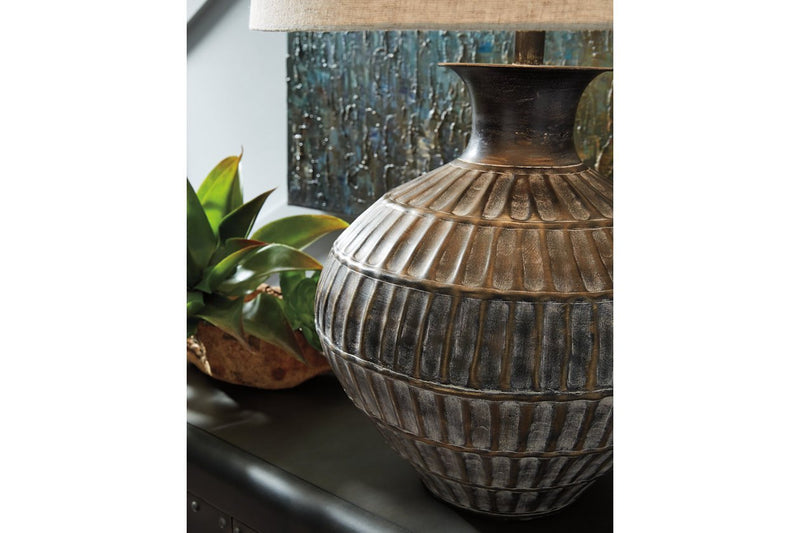 Magan Antique Bronze Finish Table Lamp - Gate FurnitureTable Lamp
