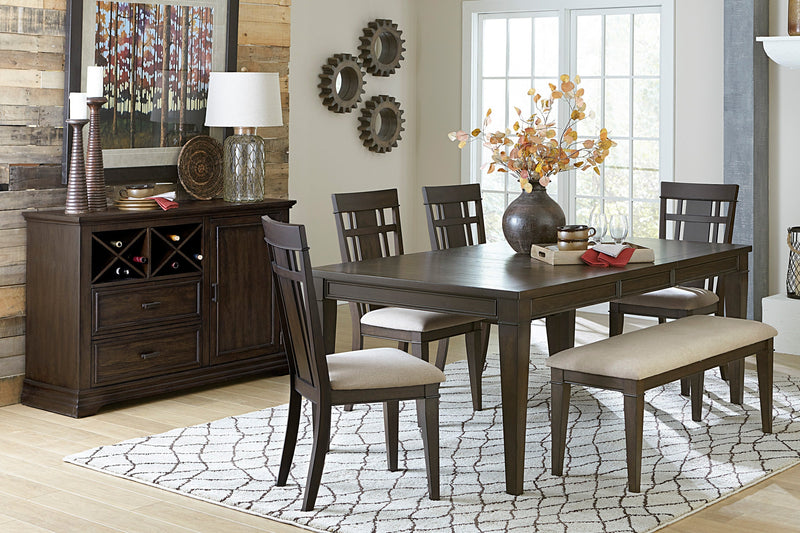 Makah Dark Brown Extendable Dining Set - Gate FurnitureDining Room Set