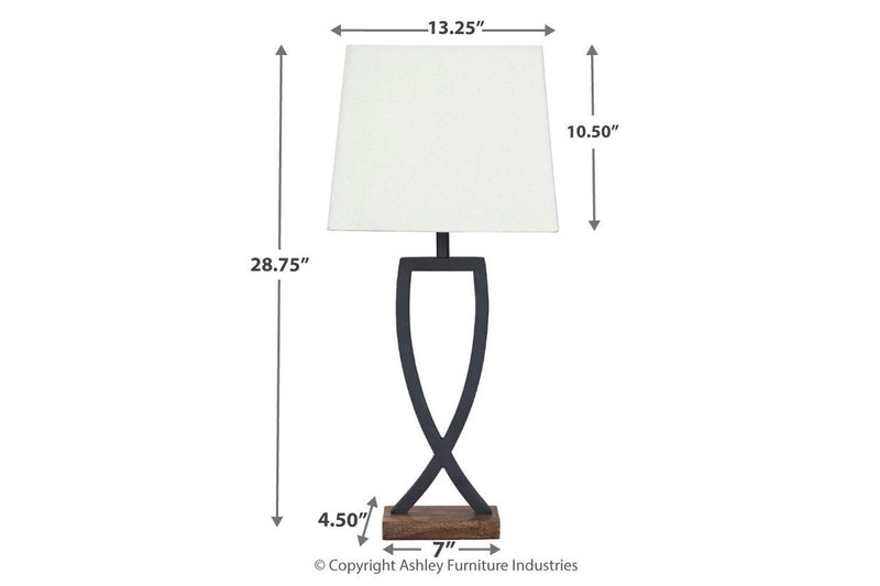 Makara Black/Brown Table Lamp (Set of 2) - Gate FurnitureTable Lamp Pair