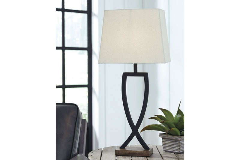 Makara Black/Brown Table Lamp (Set of 2) - Gate FurnitureTable Lamp Pair