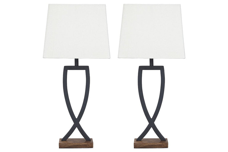 Makara Black/Brown Table Lamp (Set of 2) - Gate FurnitureTable Lamp Pair