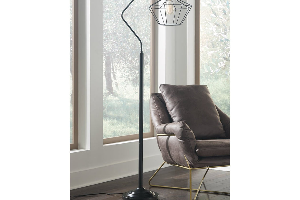 Makeika Black Floor Lamp - L207181 - Gate Furniture
